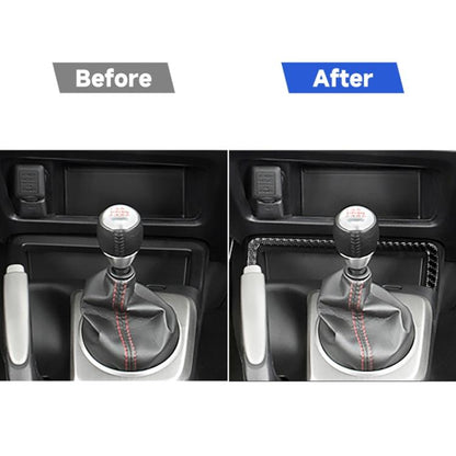 Car Carbon Fiber Small Storage Box Decorative Sticker for Honda Civic 8th Generation 2006-2011, Left Drive, Small Storage Box, Left Drive
