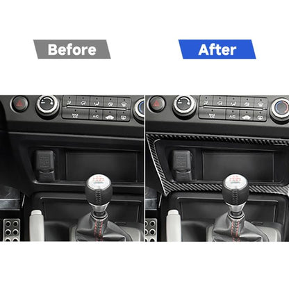 Car Carbon Fiber Big Storage Box Decorative Sticker for Honda Civic 8th Generation 2006-2011, Left Drive, Big Storage Box, Left Drive