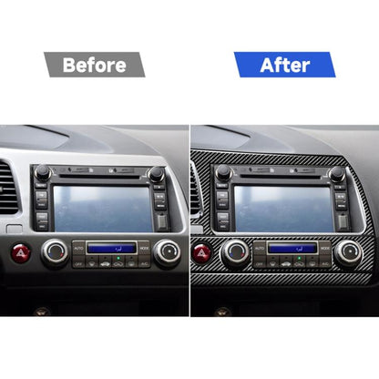 7 in 1 Car Carbon Fiber Instrument Panel Set Decorative Sticker for Honda Civic 8th Generation 2006-2011, Left Drive, Instrument Panel Set