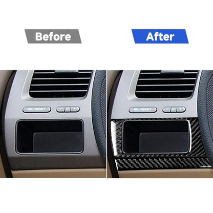 4 in 1 Car Carbon Fiber Air Conditioning Button + Headlight Switch Panel Decorative Sticker for Honda Civic 8th Generation 2006-2011, Left Drive, Air Conditioning Button + Headlight Switch Panel