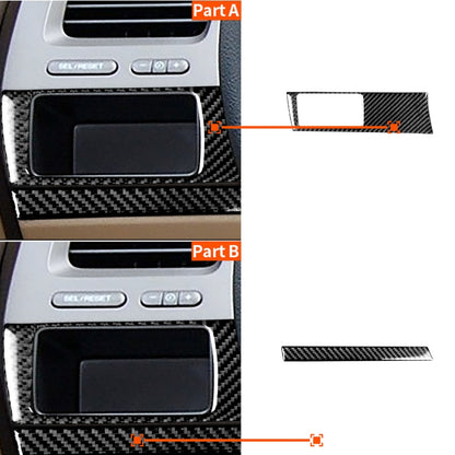 2 in 1 Car Carbon Fiber Headlight Switch Panel Decorative Sticker for Honda Civic 8th Generation 2006-2011, Left Drive, Headlight Switch Panel