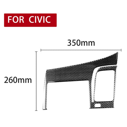 Car Carbon Fiber Navigation Panel Decorative Sticker for Honda Civic 8th Generation 2006-2011, Right Drive, Navigation Panel, Right Drive
