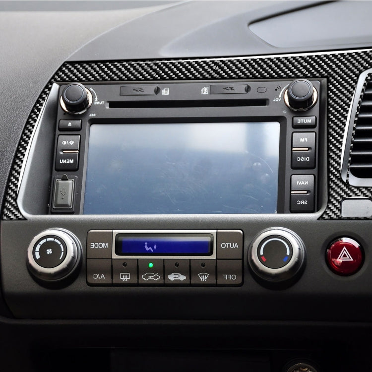 Car Carbon Fiber Navigation Panel Decorative Sticker for Honda Civic 8th Generation 2006-2011, Right Drive, Navigation Panel, Right Drive