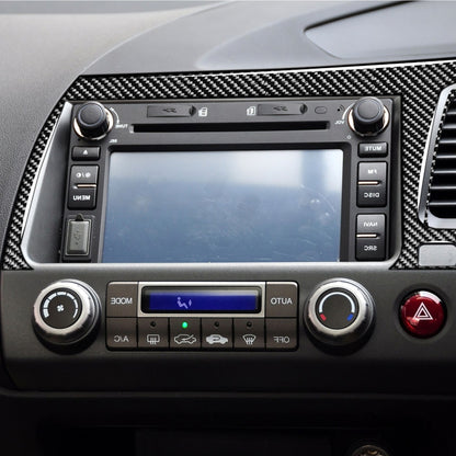 Car Carbon Fiber Navigation Panel Decorative Sticker for Honda Civic 8th Generation 2006-2011, Right Drive, Navigation Panel, Right Drive