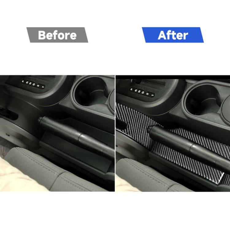 3 in 1 Car Carbon Fiber Gear Console Decorative Sticker for Jeep Wrangler JK 2007-2010, Left Drive , Gear Console