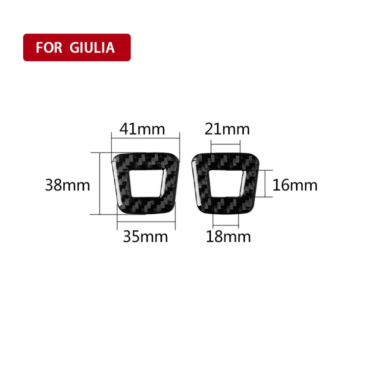 2 in 1 Car Carbon Fiber Microphone Decorative Sticker for Alfa Romeo Giulia 2017-2019, Left and Right Drive Universal, Microphone