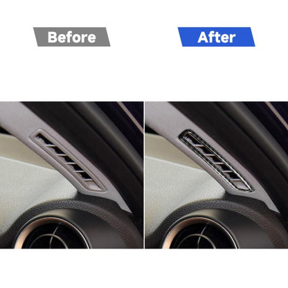 2 in 1 Car Carbon Fiber A-pillar Air Outlet Panel Decorative Sticker for Alfa Romeo Giulia 2017-2019, Left and Right Drive Universal, A-pillar Air Outlet