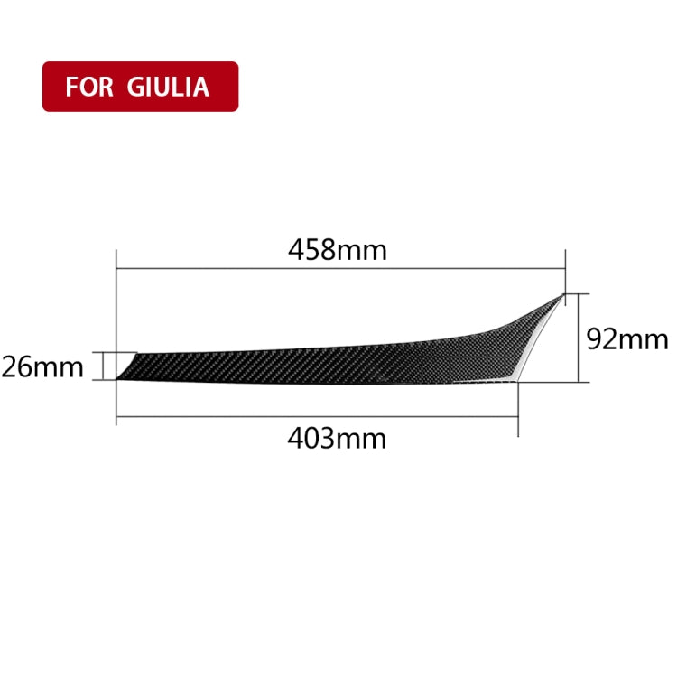 Car Carbon Fiber Dashboard Decorative Sticker for Alfa Romeo Giulia 2017-2019, Right Drive, Dashboard, Right Drive
