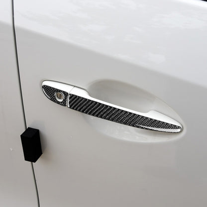 One Set Car Carbon Fiber Outside Door Handle without Smart Hole Decorative Sticker for Mazda CX-5 2017-2018, Right Drive, Outside Door Handle without Smart Hole, Right Drive