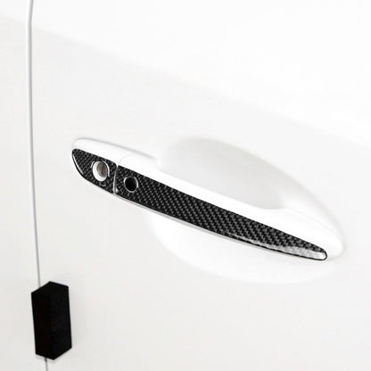 One Set Car Carbon Fiber Outside Door Handle with Smart Hole Decorative Sticker for Mazda CX-5 2017-2018, Right Drive, Outside Door Handle with Smart, Right Drive