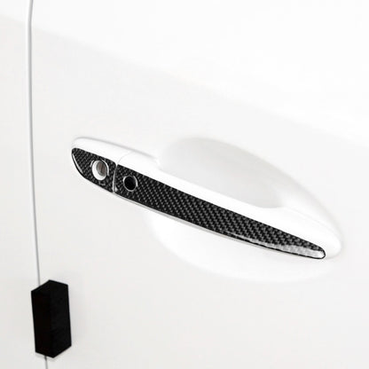Car Carbon Fiber Outside Door Handle with Smart Hole Decorative Sticker for Mazda CX-5 2017-2018, Left Drive, Outside Door Handle with Smart, Left Drive