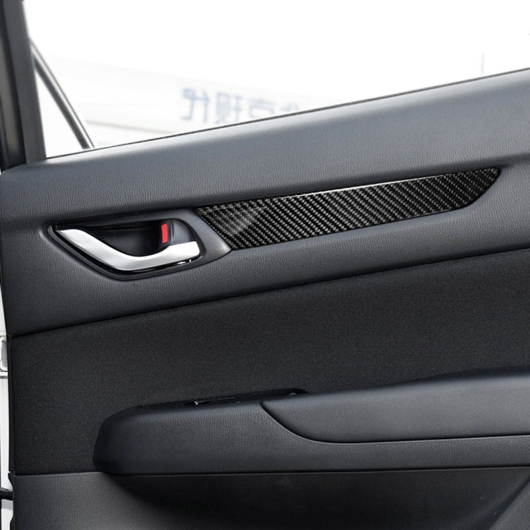 Car Carbon Fiber Door Panel Decorative Sticker for Mazda CX-5 2017-2018, Left and Right Drive Universal, Door Panel