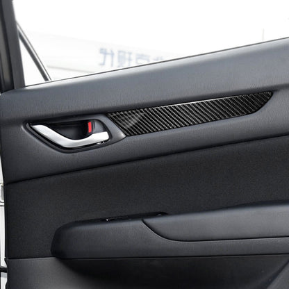 Car Carbon Fiber Door Panel Decorative Sticker for Mazda CX-5 2017-2018, Left and Right Drive Universal, Door Panel