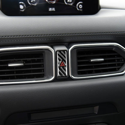 Car Carbon Fiber Warning Light Decorative Sticker for Mazda CX-5 2017-2018, Left and Right Drive Universal, Warning Light