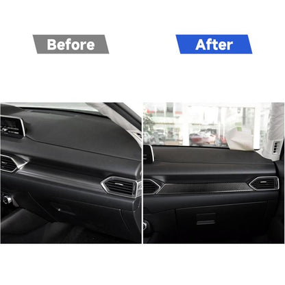 Car Carbon Fiber Dashboard Decorative Sticker for Mazda CX-5 2017-2018, Left and Right Drive Universal, Dashboard