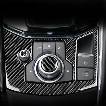Car Carbon Fiber Electronic Handbrake Panel Decorative Sticker for Mazda CX-5 2017-2018, Right Drive, Electronic Handbrake Panel, Right Drive