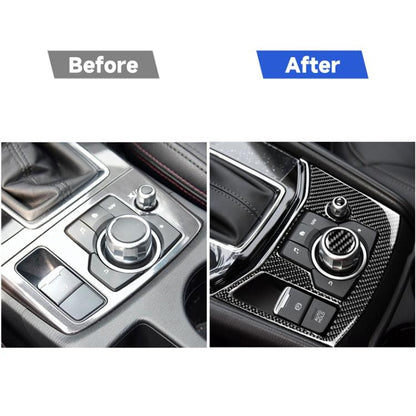 Car Carbon Fiber Electronic Handbrake Panel Decorative Sticker for Mazda CX-5 2017-2018, Left Drive, Electronic Handbrake Panel, Left Drive