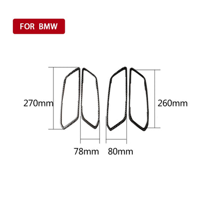 4 in 1 Car Carbon Fiber Door Handle Decorative Sticker for BMW 3 Series G20/G28/325Li/330d/335 2019-2020, Left and Right Drive Universal, Door Handle