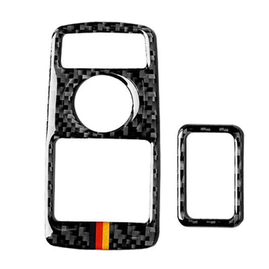 Car Carbon Fiber German Color Window Lift Panel Decorative Sticker for Mercedes-Benz C Class 2010-2013/E Class 2009-2015, Left and Right Drive Universal, German Color Window Lift Panel