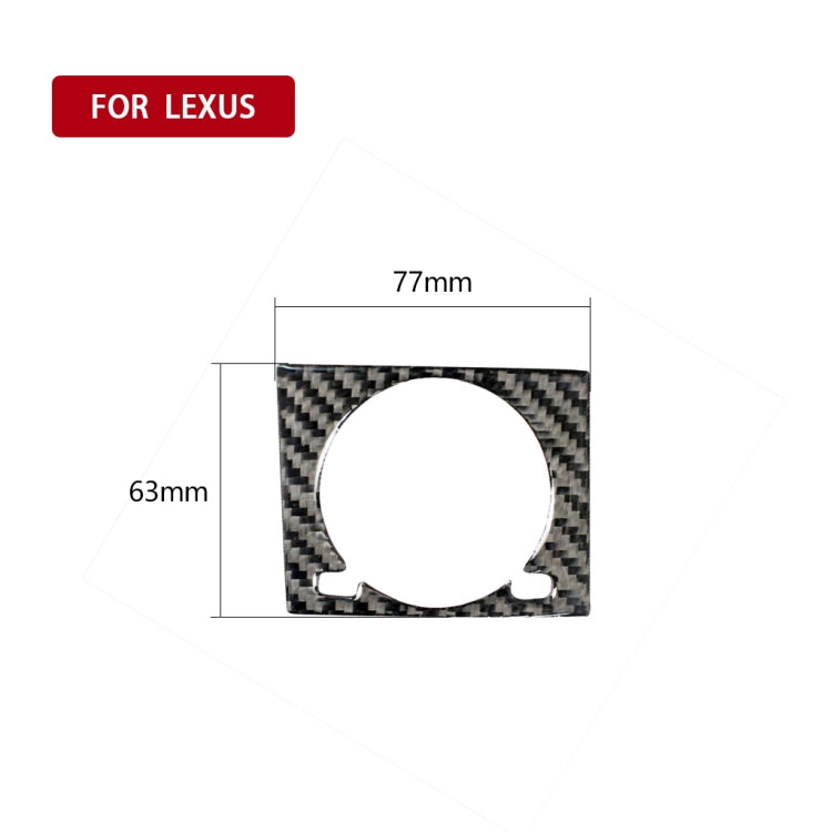 Car Carbon Fiber Clock Decorative Sticker for Lexus RX300 / 270 / 200T / 450h 2016-2019, Left and Right Drive Universal, Clock
