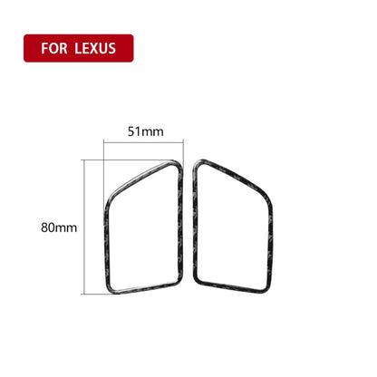 Car Carbon Fiber Dashboard Air Outlet Decorative Sticker for Lexus RX300 / 270 / 200T / 450h 2016-2019, Left and Right Drive Universal, Dashboard Air Outlet