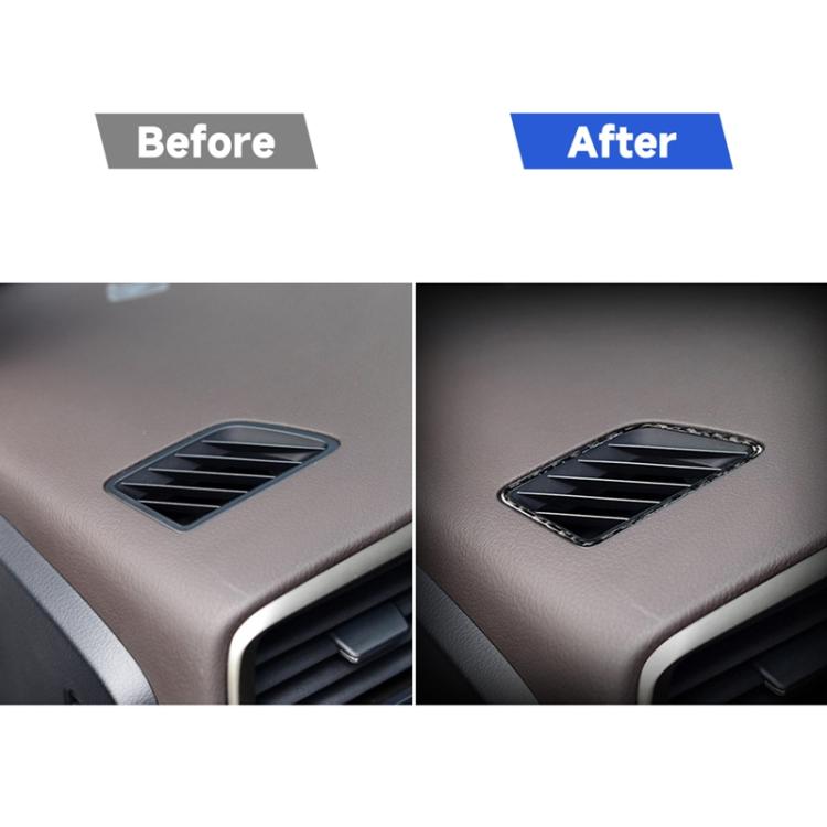 Car Carbon Fiber Dashboard Air Outlet Decorative Sticker for Lexus RX300 / 270 / 200T / 450h 2016-2019, Left and Right Drive Universal, Dashboard Air Outlet