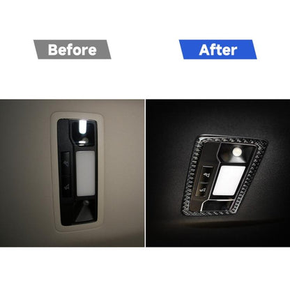Car Carbon Fiber Rear Reading Light Decorative Sticker for Lexus RX300 / 270 / 200T / 450h 2016-2019, Left and Right Drive Universal, Rear Reading Light