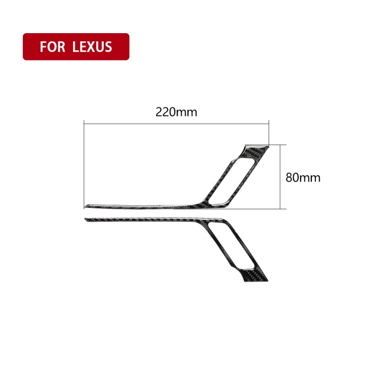Car Carbon Fiber Front Door Handle B Decorative Sticker for Lexus RX300 / 270 / 200T / 450h 2016-2019, Left and Right Drive Universal, Front Door Handle B