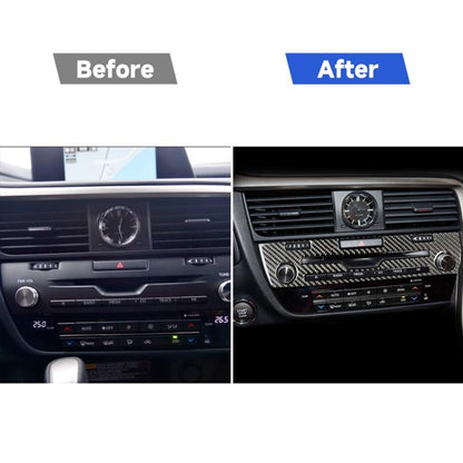 Car Carbon Fiber CD Panel Decorative Sticker for Lexus RX300 / 270 / 200T / 450h 2016-2019, Left Drive, CD Panel, Left Drive