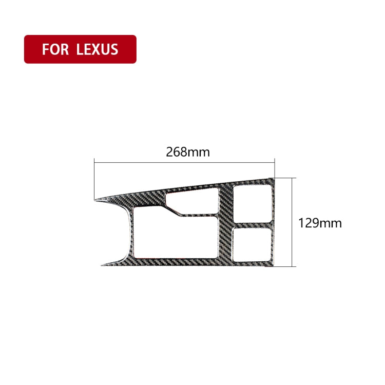 Car Carbon Fiber Gear Panel Decorative Sticker for Lexus RX300 / 270 / 200T / 450h 2016-2019, Left Drive, Gear Panel, Left Drive