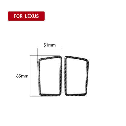 Car Carbon Fiber Dashboard Air Outlet Decorative Sticker for Lexus NX200 / 200t / 300h 2014-2021, Left and Right Drive Universal, Dashboard Air