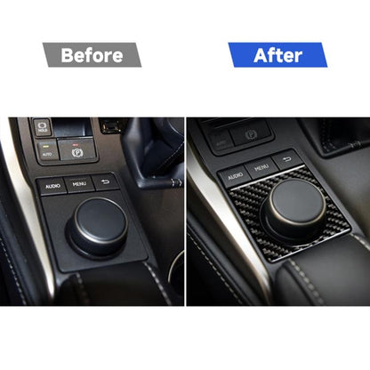 Car Carbon Fiber Knob Decorative Sticker for Lexus NX200 / 200t / 300h 2014-2021, Left and Right Drive Universal, Knob