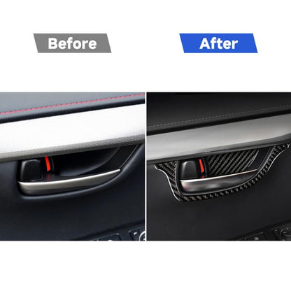 Car Carbon Fiber Inner Door Handle Decorative Sticker for Lexus NX200 / 200t / 300h 2014-2021, Left and Right Drive Universal, Inner Door Handle