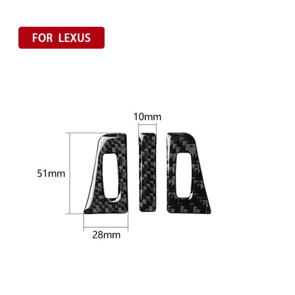 3 in 1 Car Carbon Fiber Air Outlet Decorative Sticker for Lexus NX200 / 200t / 300h 2014-2021, Left and Right Drive Universal, Air Outlet