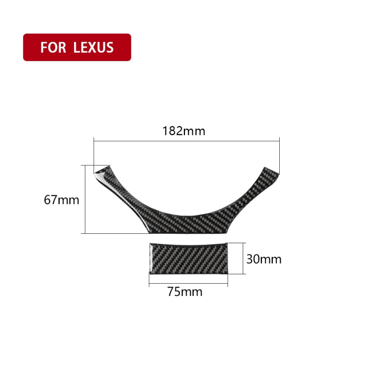 Car Carbon Fiber Steering Wheel Sets Decorative Sticker for Lexus NX200 / 200t / 300h 2014-2021, Left and Right Drive Universal, Steering Wheel Sets