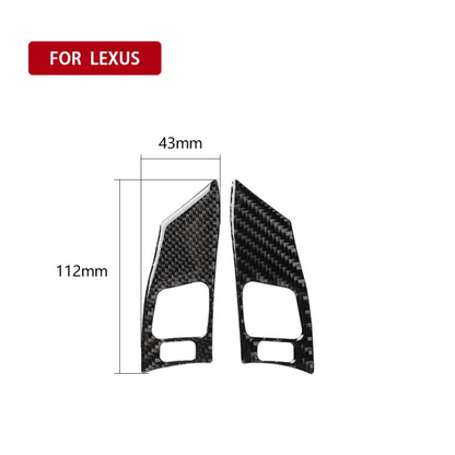 Car Carbon Fiber Steering Wheel Button B Decorative Sticker for Lexus IS250 300 350C 2006-2012, Left and Right Drive Universal, Steering Wheel Button B