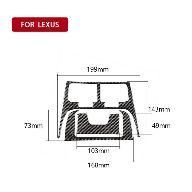 Car Carbon Fiber Rear Air Outlet Decorative Sticker for Lexus IS250 300 350C 2006-2012, Left and Right Drive Universal, Rear Air Outlet