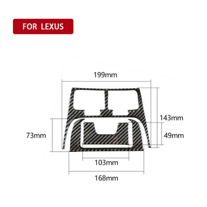 Car Carbon Fiber Rear Air Outlet Decorative Sticker for Lexus IS250 300 350C 2006-2012, Left and Right Drive Universal, Rear Air Outlet