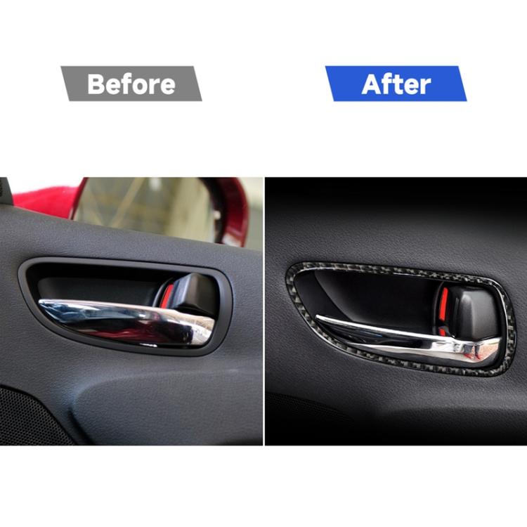 Car Carbon Fiber Front Door Handle Decorative Sticker for Lexus IS250 300 350C 2006-2012, Left and Right Drive Universal, Front Door Handle