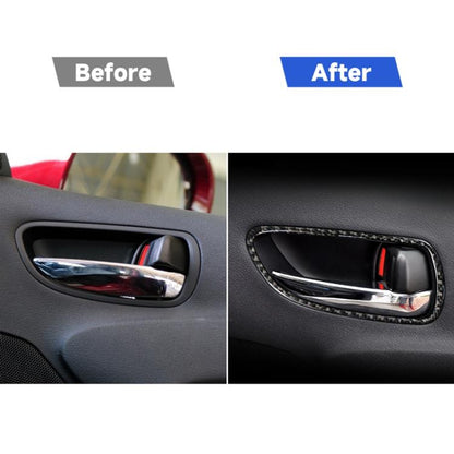 Car Carbon Fiber Front Door Handle Decorative Sticker for Lexus IS250 300 350C 2006-2012, Left and Right Drive Universal, Front Door Handle