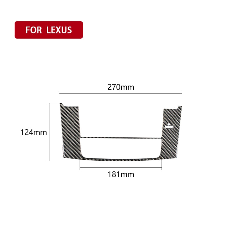 Car Carbon Fiber Navigation Panel A Decorative Sticker for Lexus IS250 300 350C 2006-2012, Left and Right Drive Universal, Navigation Panel A