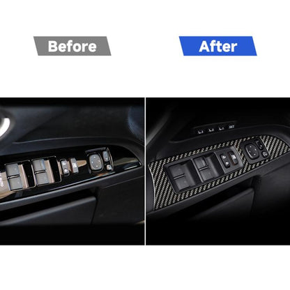 Car Carbon Fiber Window Glass Lift Decorative Sticker for Lexus IS250 300 350C 2006-2012, Left Drive, Window Glass Lift, Left Drive
