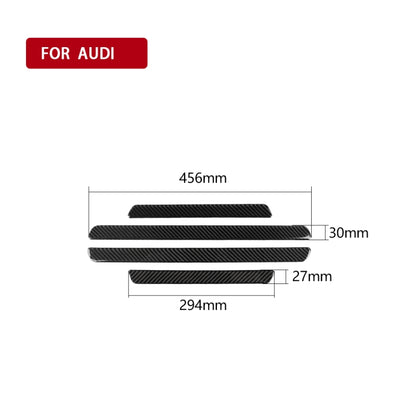 Car Carbon Fiber Threshold Decorative Sticker for Audi A6 S6 C7 A7 S7 4G8 2012-2018, Left and Right Drive Universal, Threshold