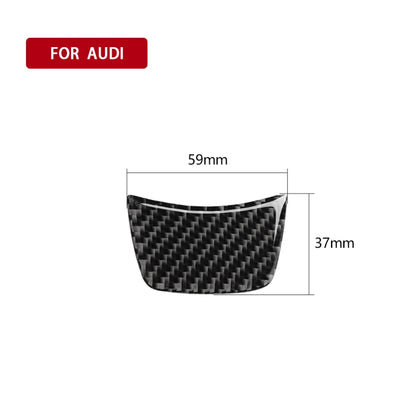 Car Carbon Fiber Steering Wheel Decorative Sticker for Audi A6 S6 C7 A7 S7 4G8 2012-2018, Left and Right Drive Universal, Steering Wheel
