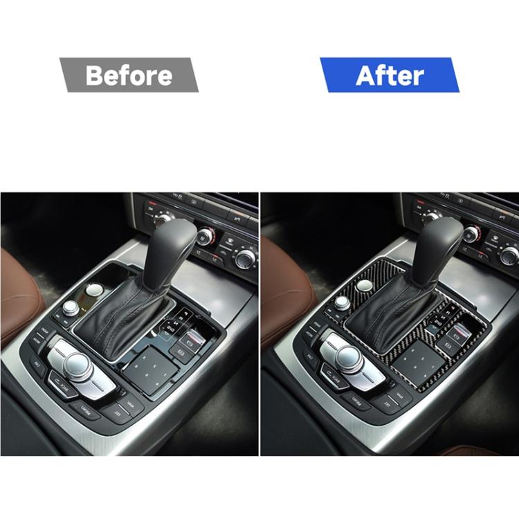 Car Carbon Fiber One-button Start Panel Decorative Sticker for Audi A6 S6 C7 A7 S7 4G8 2012-2018, Right Drive, One-button Start, Right Drive