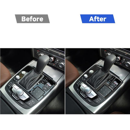 Car Carbon Fiber One-button Start Panel Decorative Sticker for Audi A6 S6 C7 A7 S7 4G8 2012-2018, Right Drive, One-button Start, Right Drive