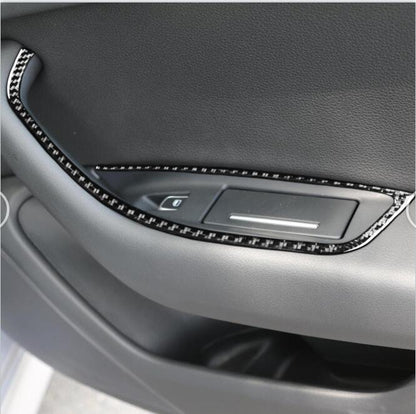 Car Carbon Fiber Glass Lifter Long Style Decorative Sticker for Audi A6 S6 C7 A7 S7 4G8 2012-2018, Right Drive, Glass Lifter, Right Drive