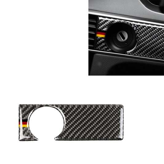 Car Carbon Fiber German Flag Color Keyhole Decorative Sticker for Audi A6 2005-2011, Right Drive, Keyhole, Right Drive