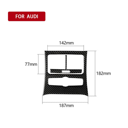 Car Carbon Fiber Rear Seat Air Outlet Panel Decorative Sticker for Audi A6 2005-2011, Left and Right Drive Universal, Rear Seat Air Outlet