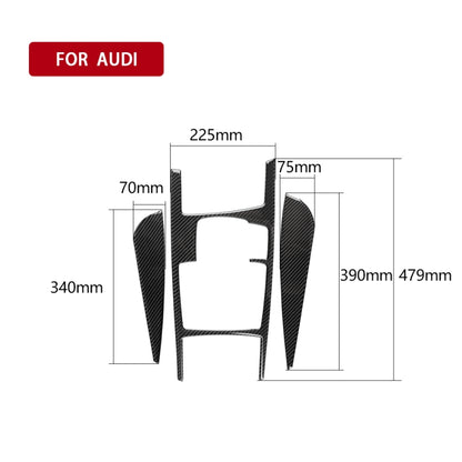Car Carbon Fiber Gear Shift Position + Side Panel Decorative Sticker for Audi A6 2005-2011, Right Drive, Low Configuration, Gear Shift Position Right Drive, Low Configuration
